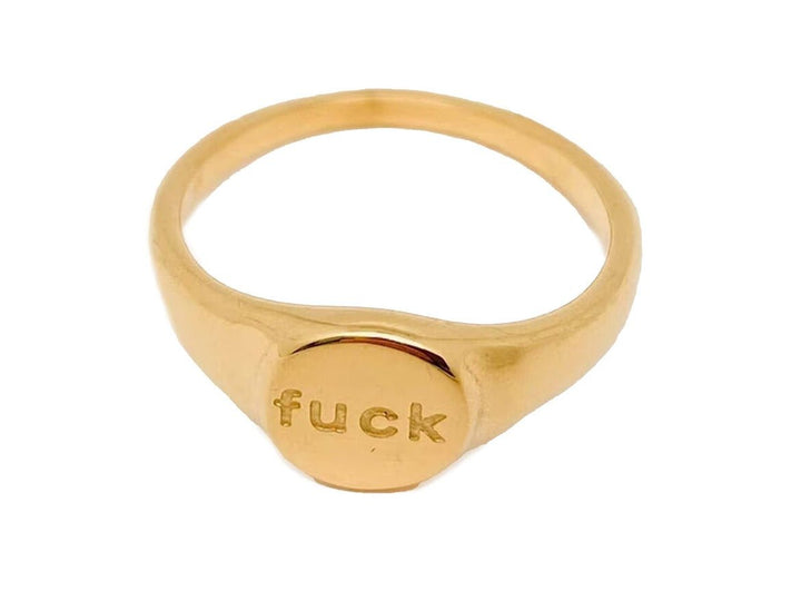 Gold "fuck" Ring