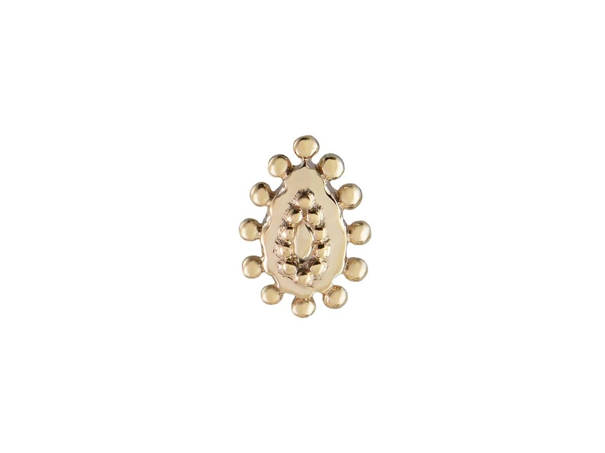 9k Tear-Shaped Dala Stud
