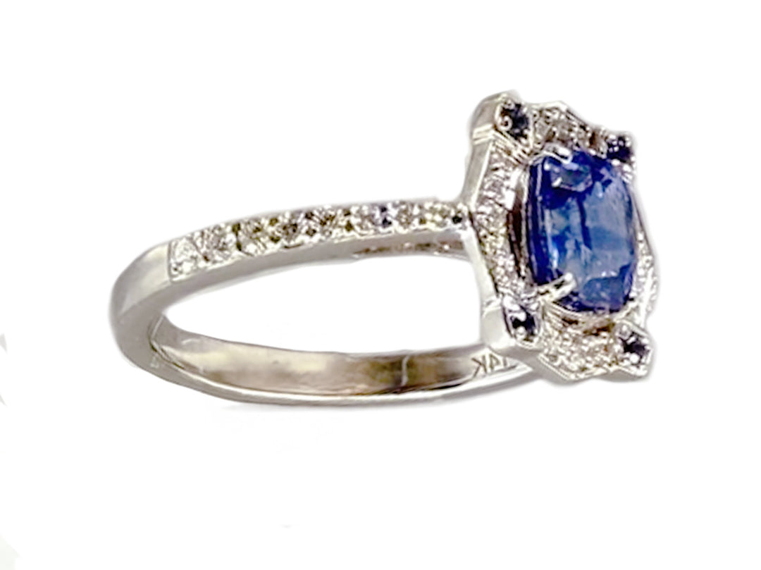 14k Ring with Sapphires and Diamonds