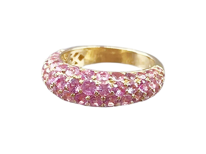 18k Yellow Gold and Pink Sapphires Ring