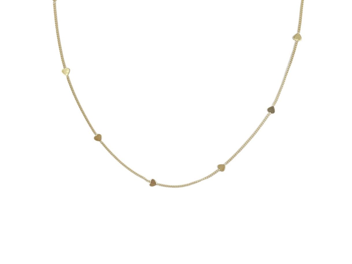 Gold Mini Hearts Necklace