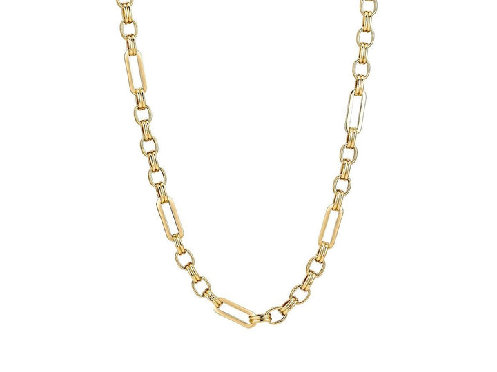 Gold Various Link Chain Necklace