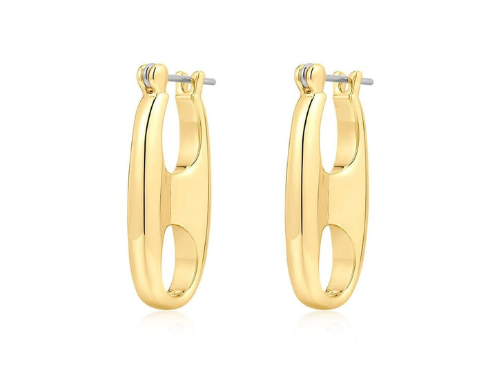 Gold Circle Link Earrings