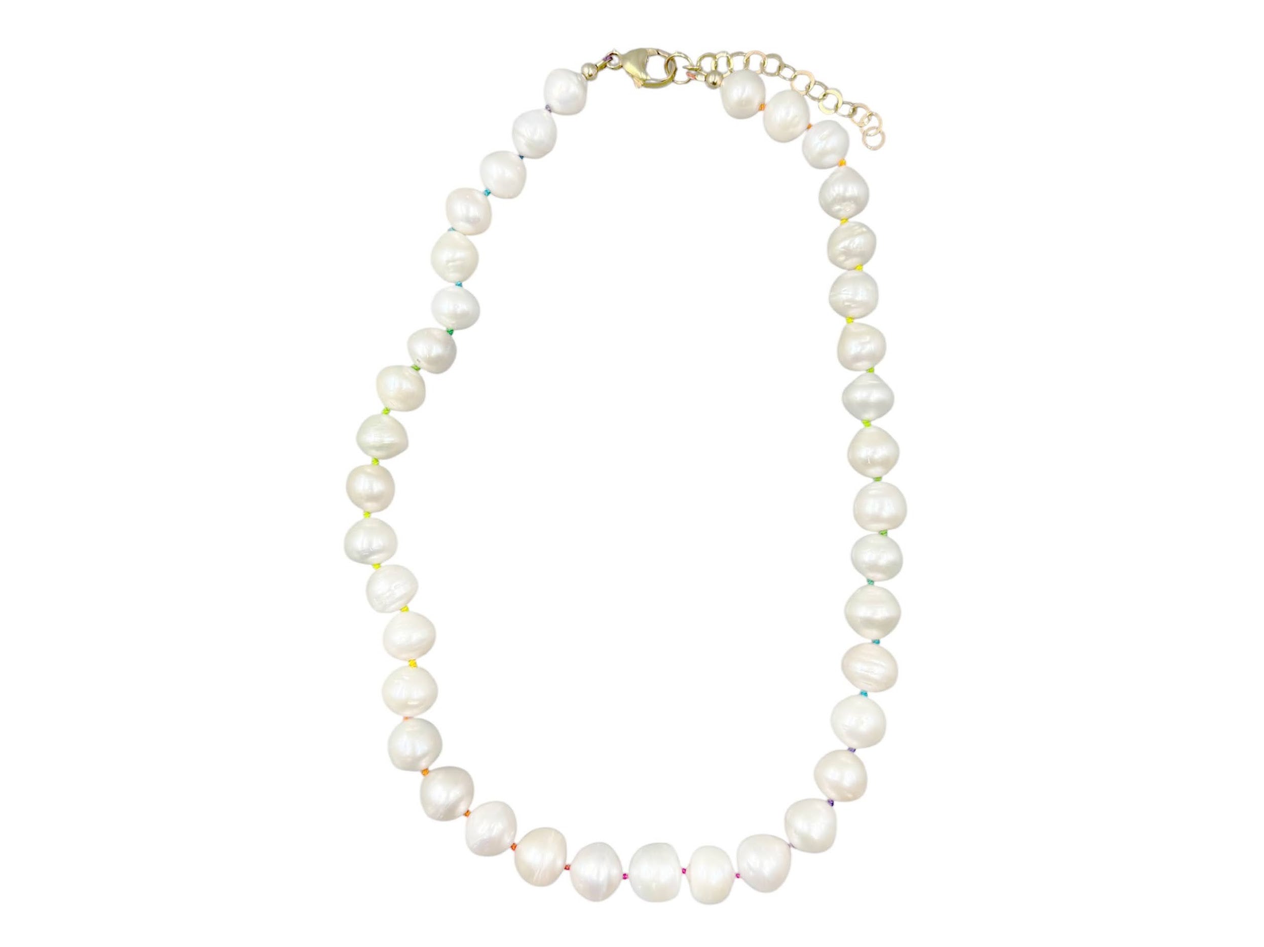 Natural White Edison Pearl Necklace