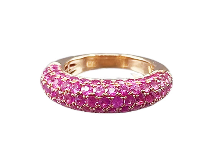 18k Rose Gold and Pink Sapphires Ring