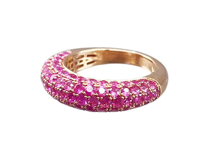 18k Rose Gold and Pink Sapphires Ring