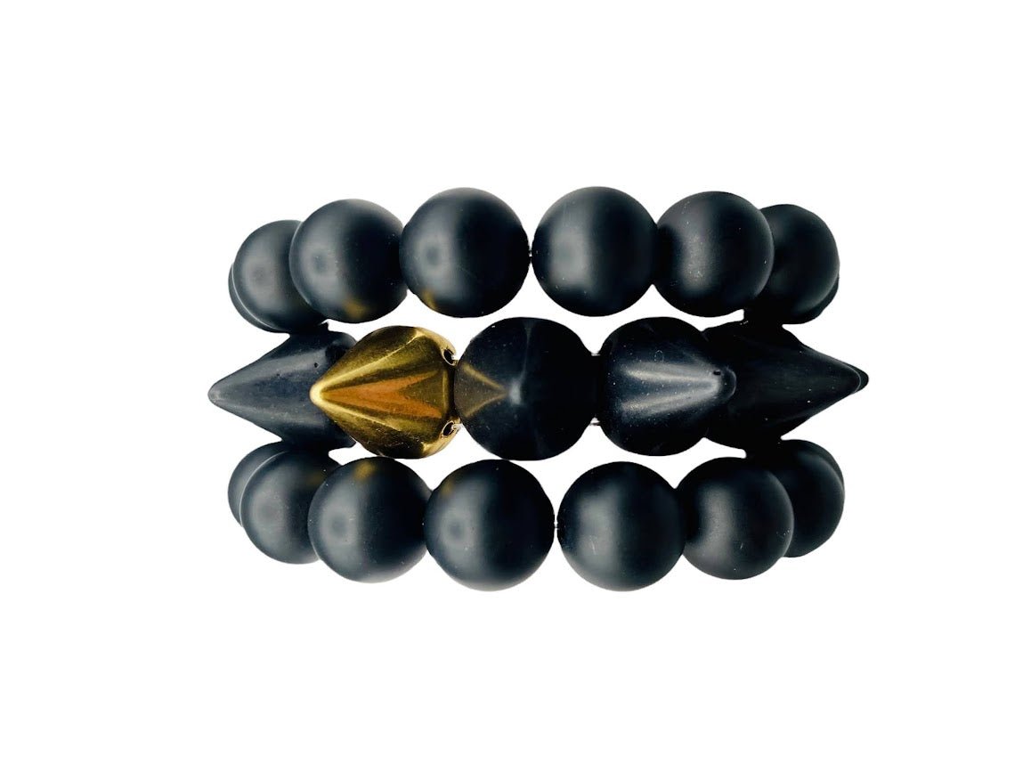 Black Howlite Stack of Bracelets