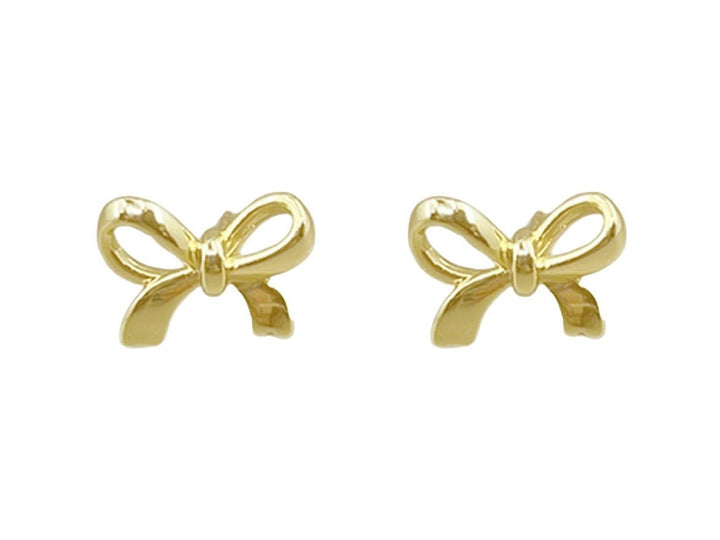 Delicate Gold Bow Studs