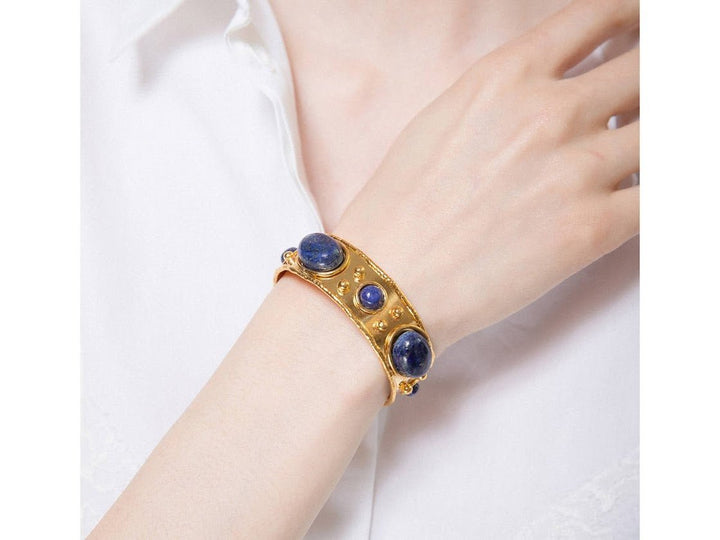 Narrow Lapis Byzantine Cuff