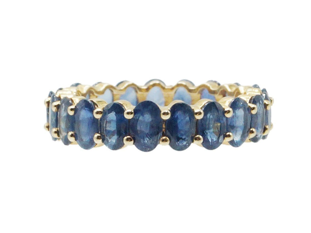 14k Sapphire Oval Eternity Band Ring