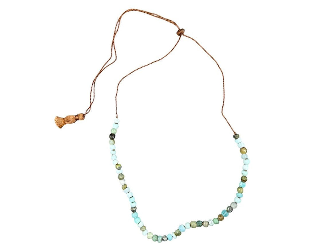 Multiple Gemstone Necklace with Tassels