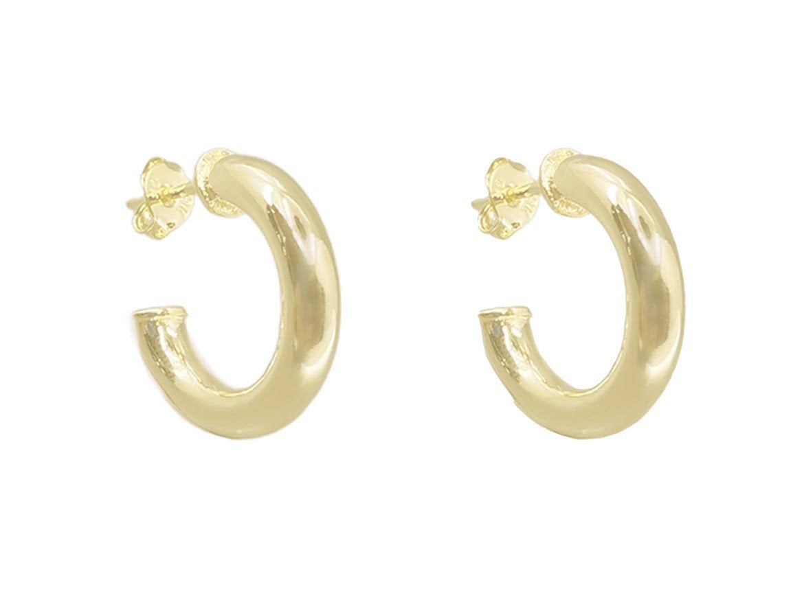 Gold Half-Hoop Earrings