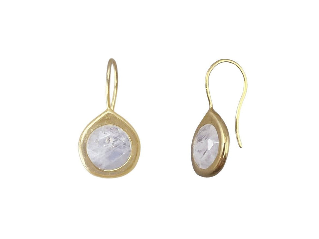 White Labradorite Drop Earrings