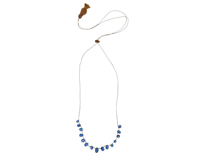 Adjustable Kyanite Necklace with Tassel