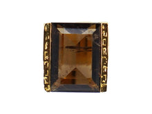 Load image into Gallery viewer, Chiseled Rectangular Ring with Smoky Topaz
