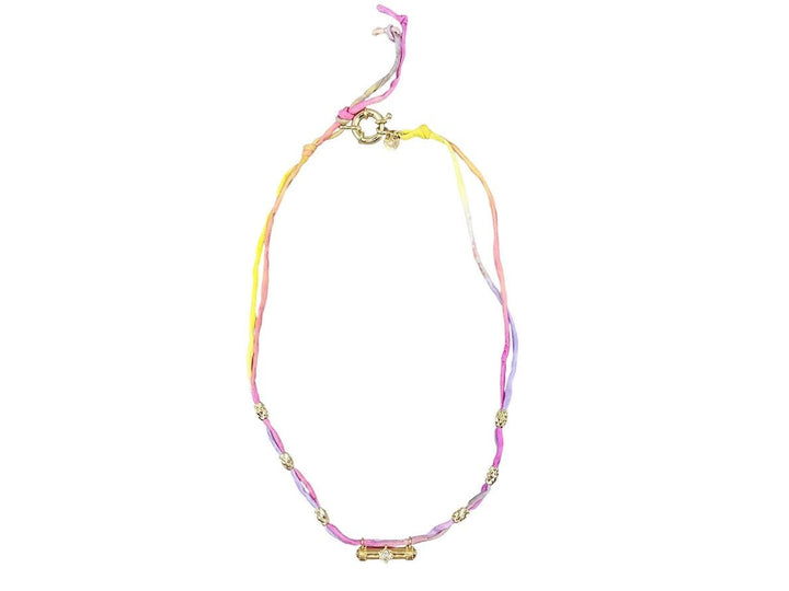 Pastel Silk Jaipur Necklace