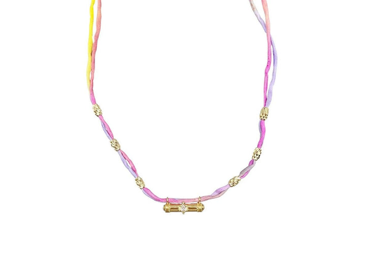 Pastel Silk Jaipur Necklace