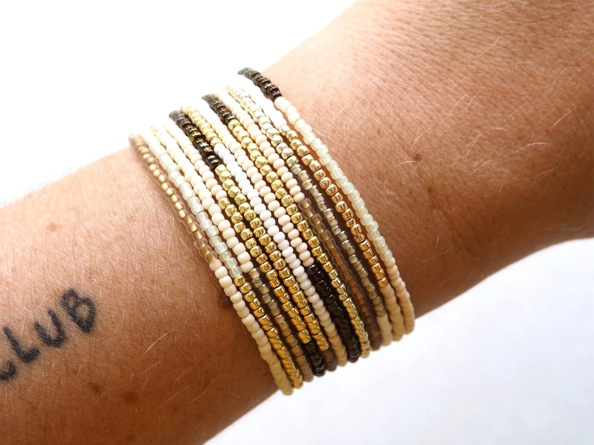 Neutral Tones Mega Wrap Bracelet.