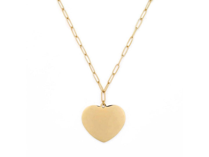 Gold Heart Charm Necklace