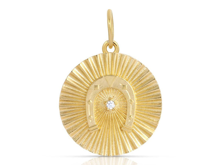 Gold Lucky Horseshoe Charm
