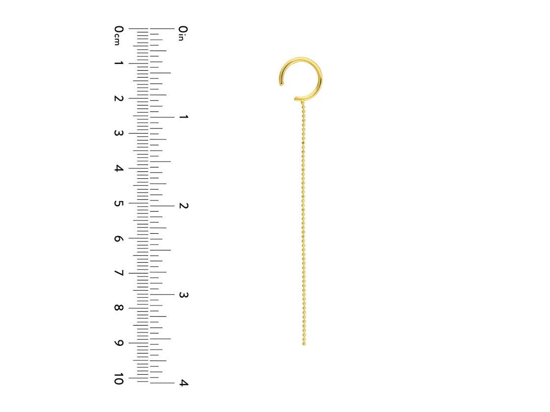 14k Ear Cuff with Fringe