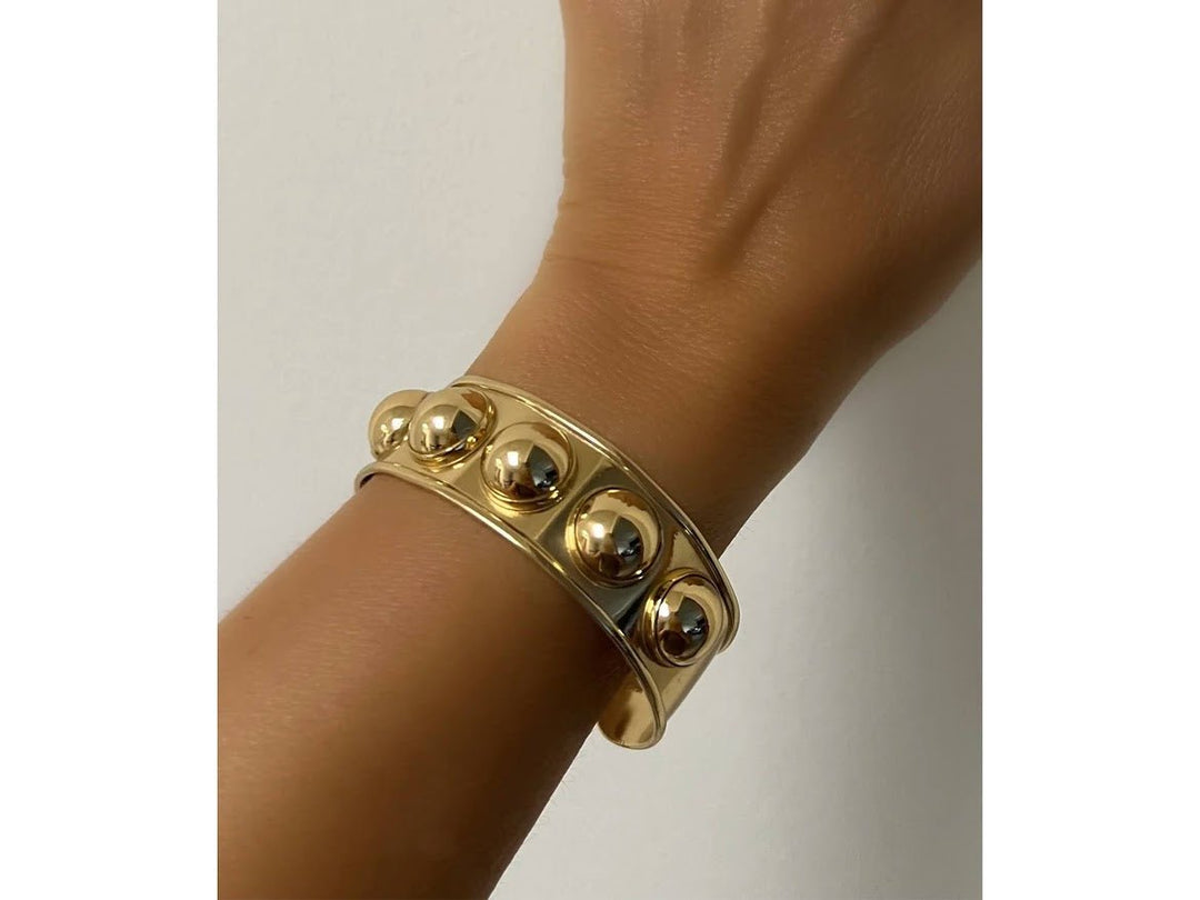 Gold High Shine Stud Cuff