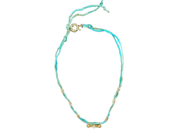 Turquoise Silk Jaipur Necklace