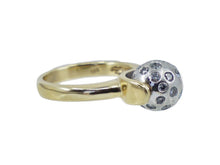 Load image into Gallery viewer, 1960s 14k Yellow Gold Spinner Ring with Diamonds
