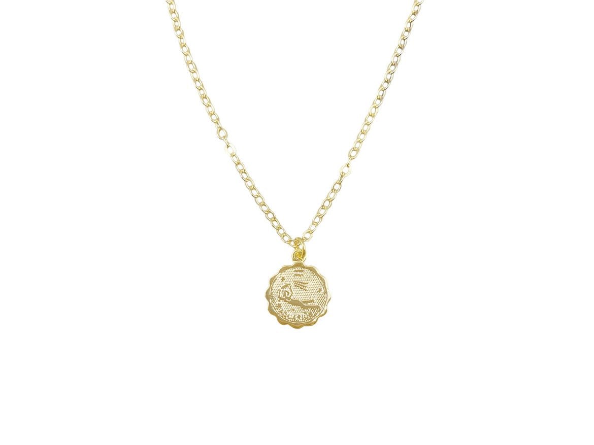 Gold Aquarius Charm Necklace