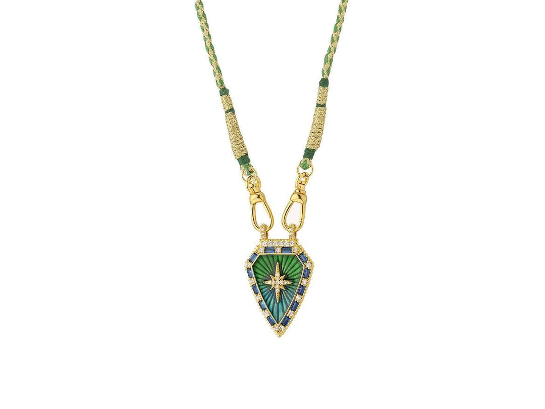 Green Arrow Star Shield Necklace