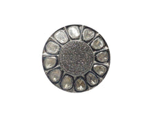 Load image into Gallery viewer, SS Rose Cut Diamond Circular Ring with Pave Center
