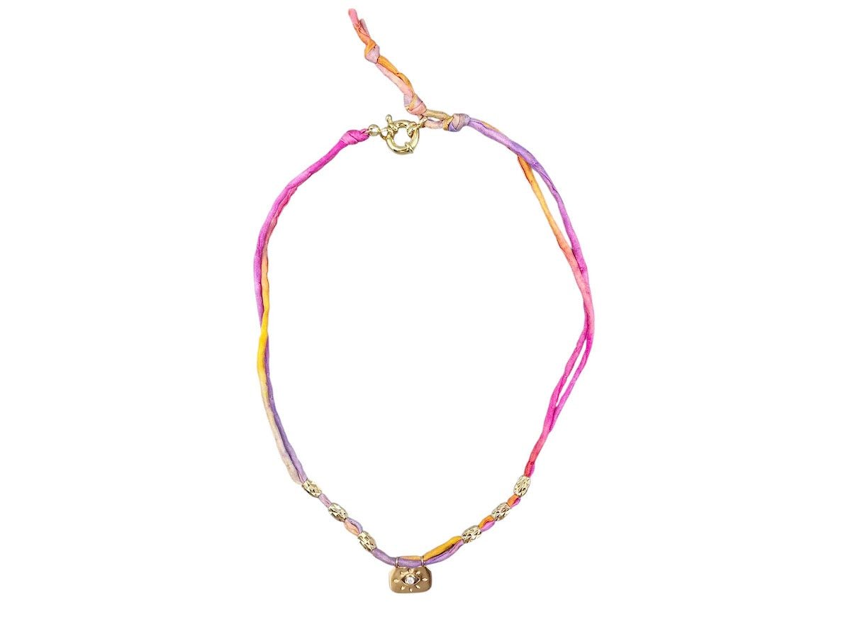 Sunset Silk Jaipur Necklace