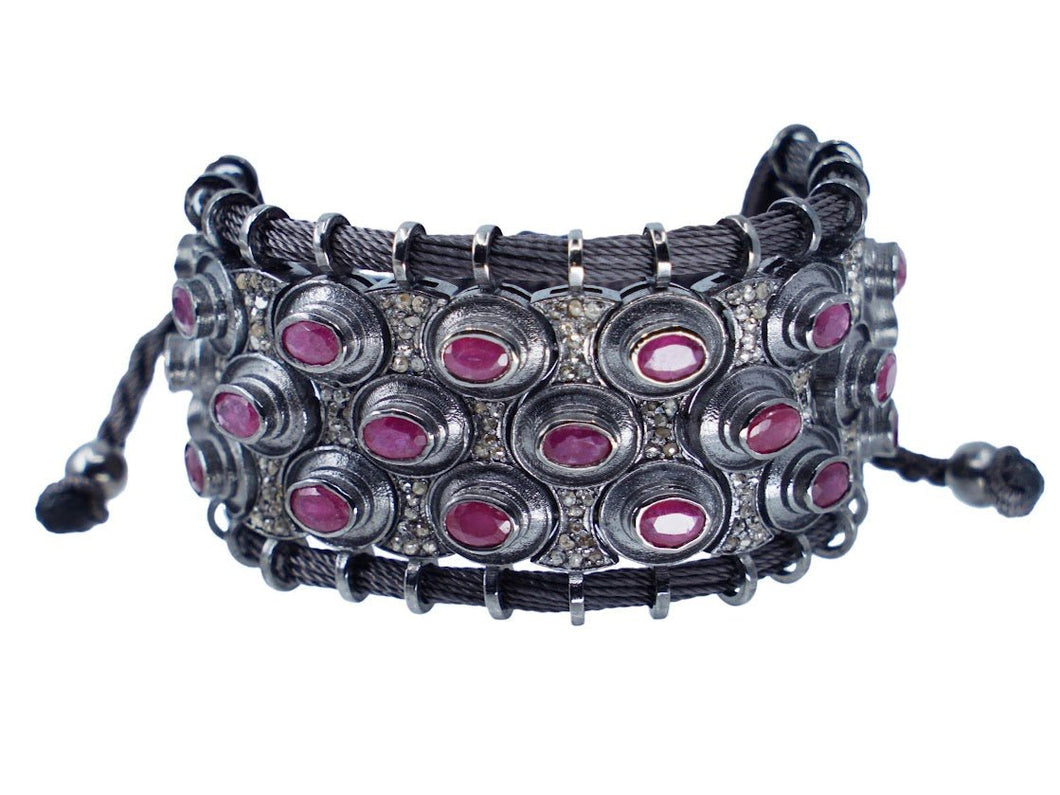SS All Eyes Bracelet with Rubies and Diamonds