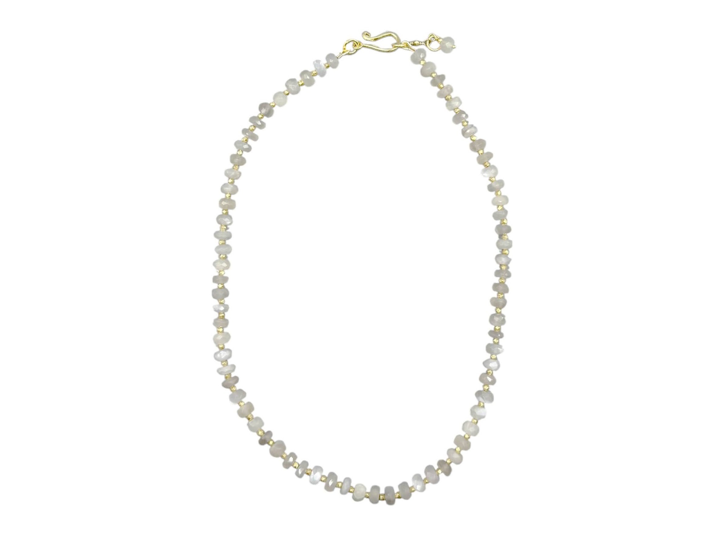 Small Moonstone Bead Necklace