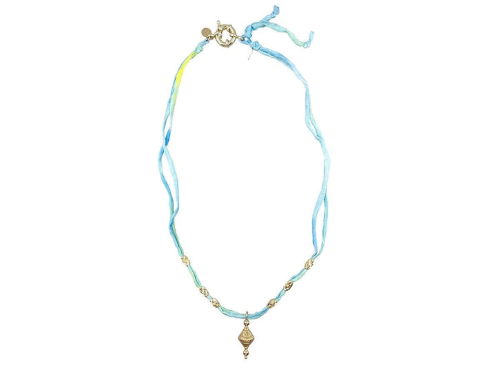 Blue Silk Jaipur Necklace