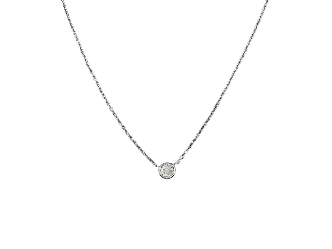 Silver CZ Solitaire Necklace