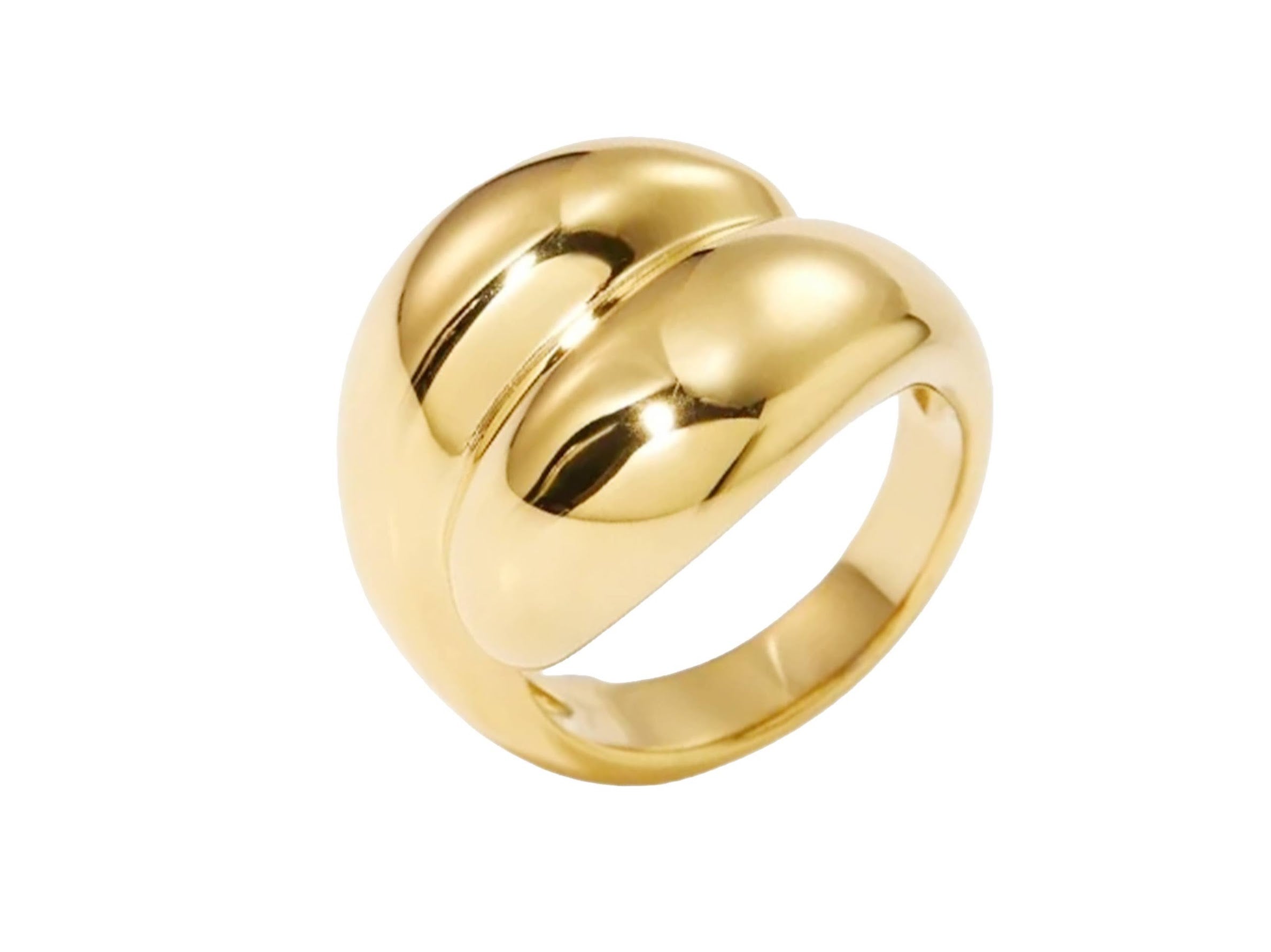 Gold Double Dome Ring