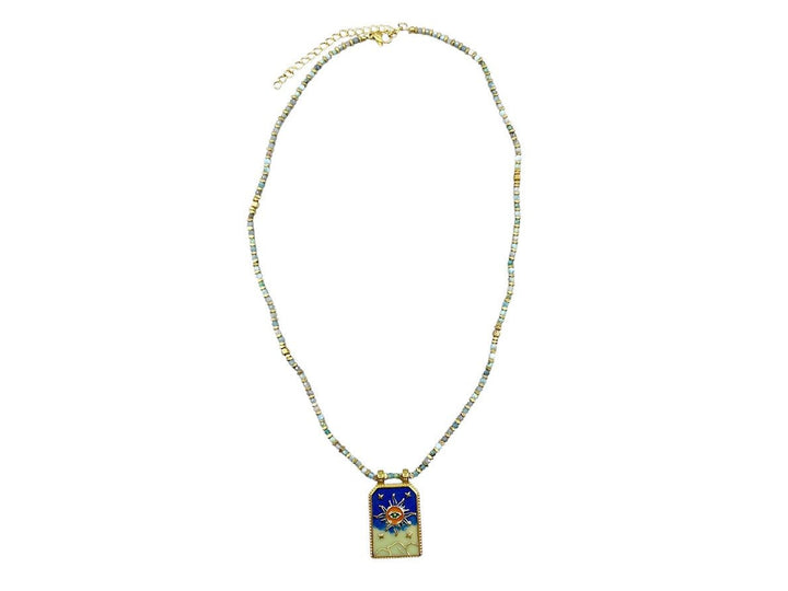 Evil Eye Sun Charm Necklace