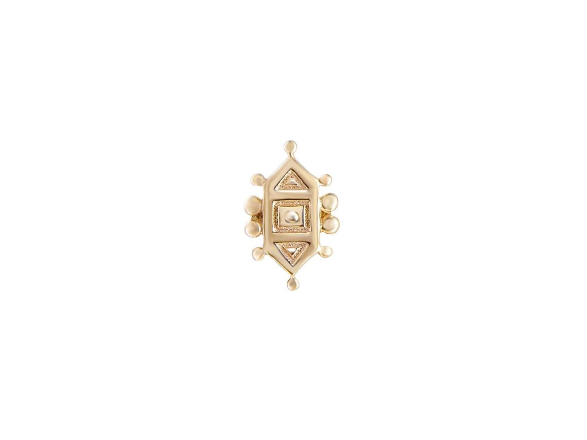 9k Shield-Shaped Dala Stud