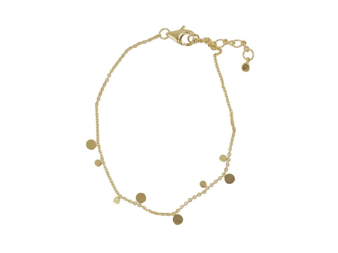 Gold Adjustable Disc Bracelet
