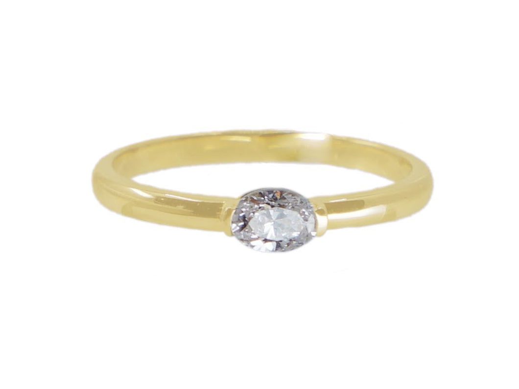 18k Marquis East-West Diamond Ring