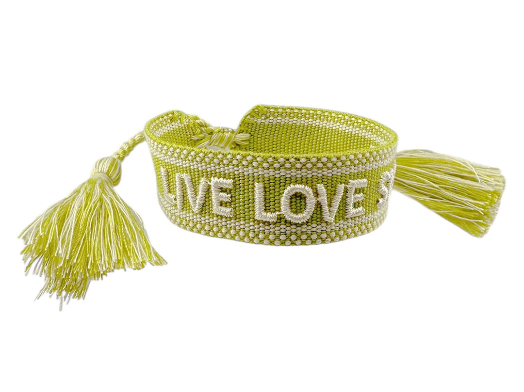Woven Olive LIVE LOVE SHINE Bracelet
