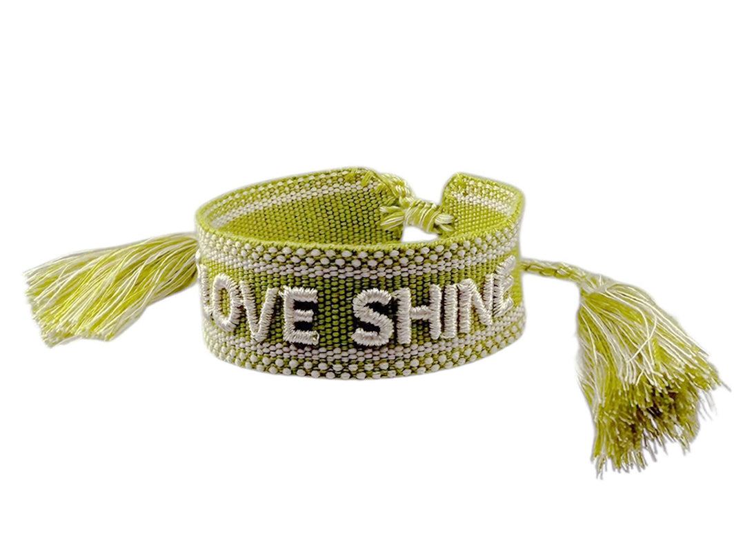 Woven Olive LIVE LOVE SHINE Bracelet