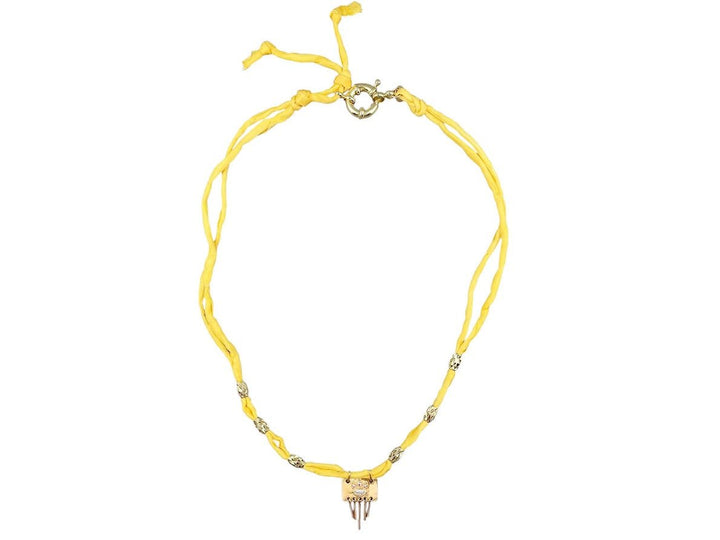 Yellow Silk Jaipur Necklace
