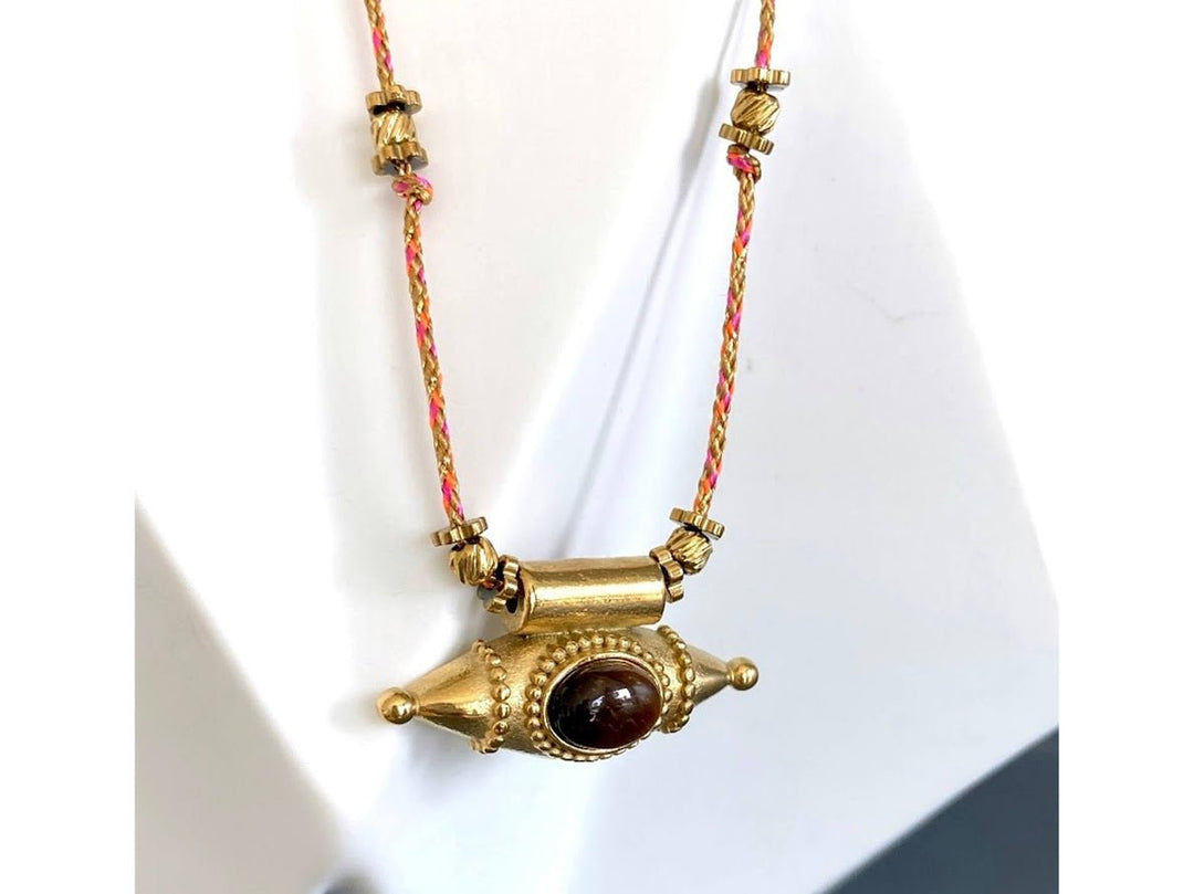 Tiger Eye Amulet Charm Necklace