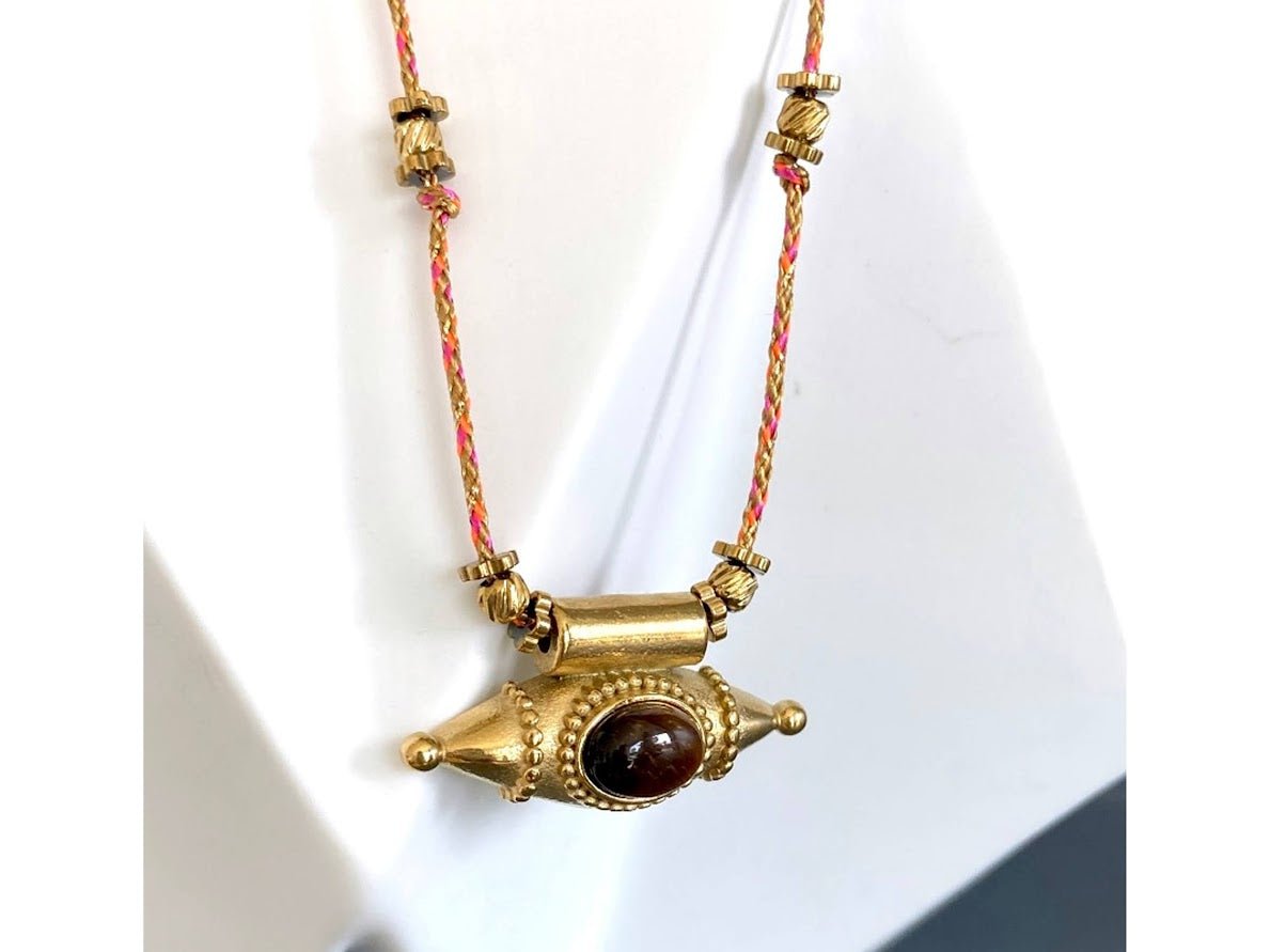 Tiger Eye Amulet Charm Necklace