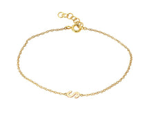 Load image into Gallery viewer, 14k Gold Initial Bracelet

