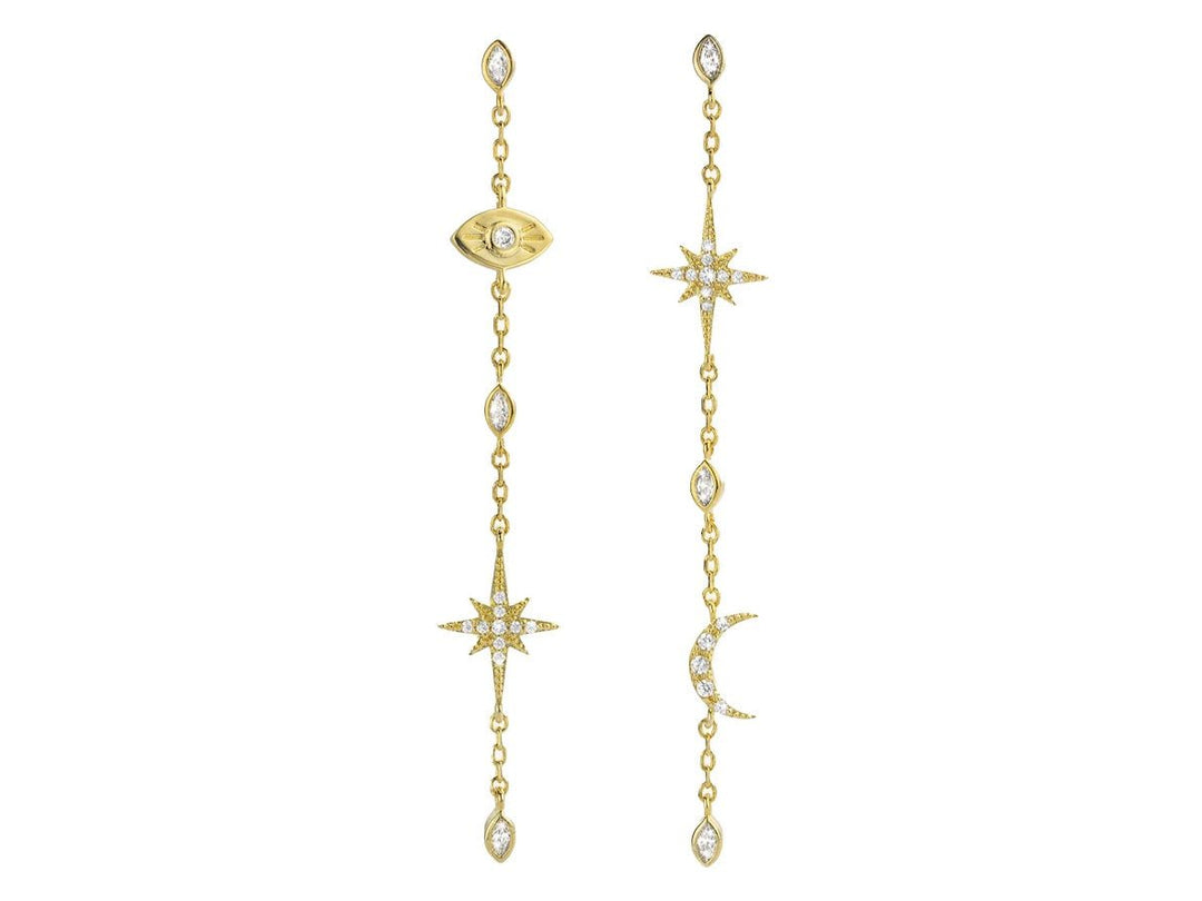 Constellation Drop Earrings with CZs