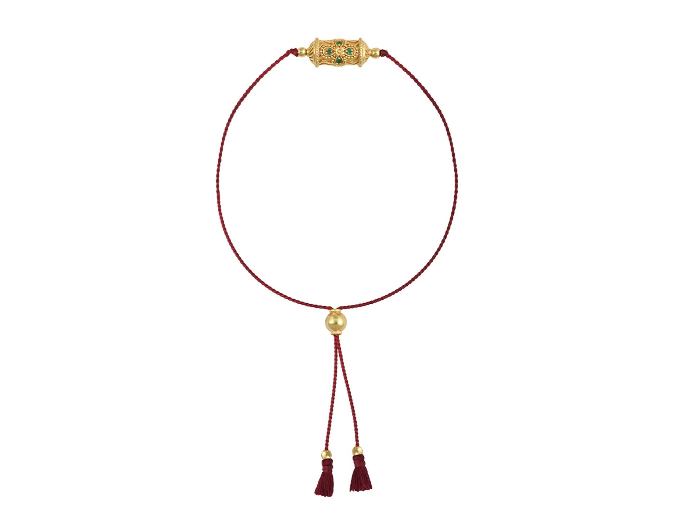 Red String Bracelet with Good Luck Charm