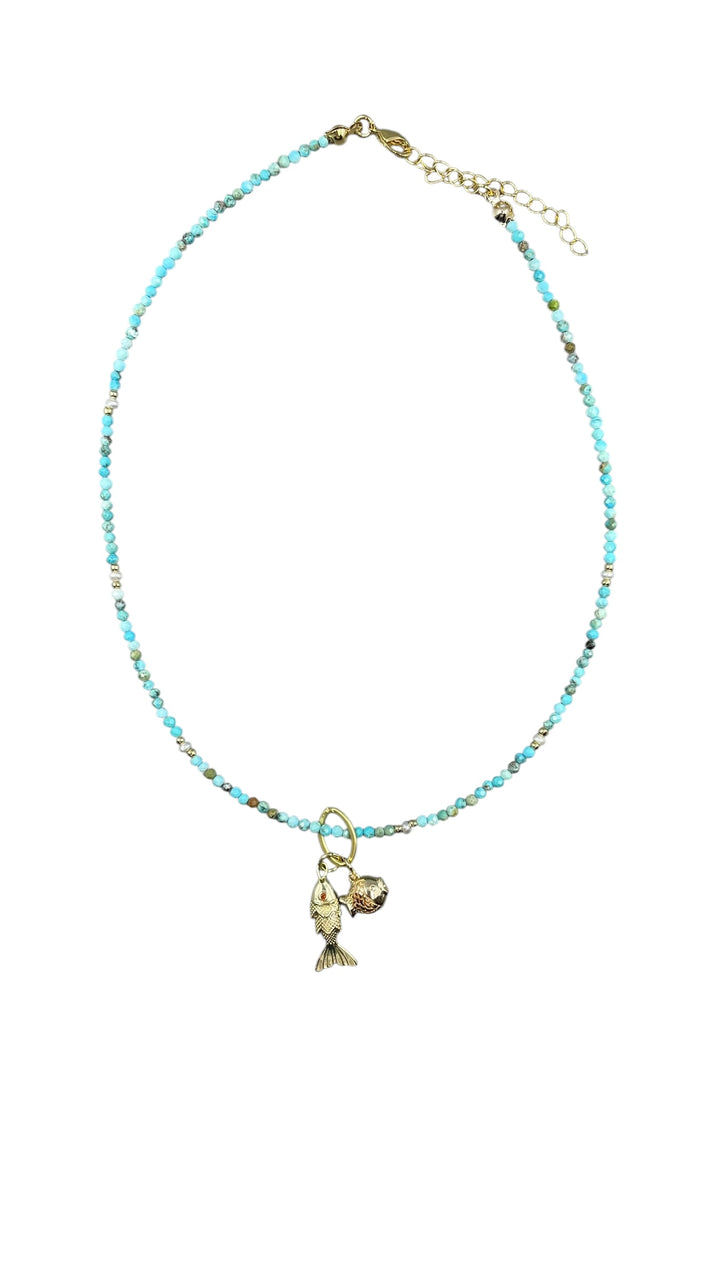 Turquoise Choker with Nautical Charms